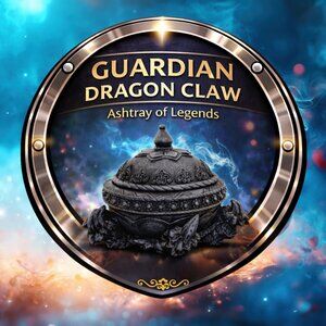 Guardian Dragon Claw Covered Ashtray Trinket Bowl 5.5" Cold Cast Resin Gothic